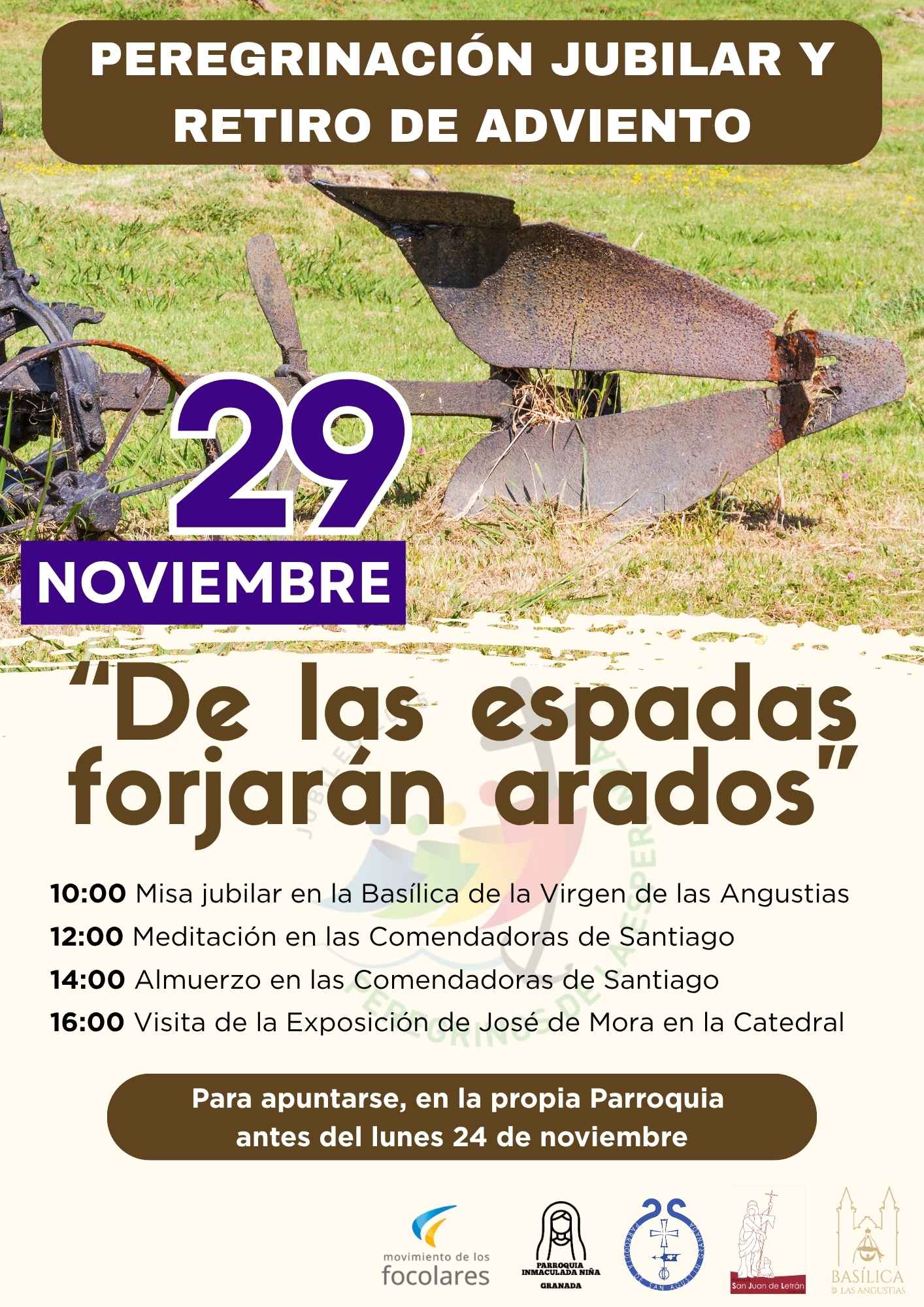 Peregrinación Jubilar y Retiro de Adviento: "De las espadas forjarán arados"